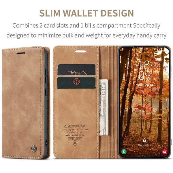 CASEME Retro Pung Taske til Samsung Galaxy S26+ - Brun Brown