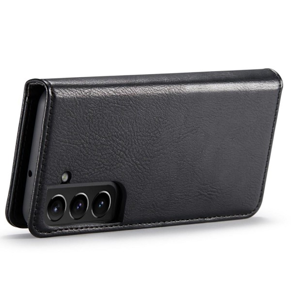 Samsung Galaxy S22 5G DG.MING Split Läder 2 i 1 Plånboksfodral Svart