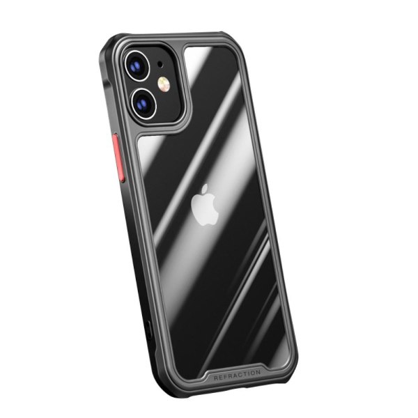 IPAKY PC + TPU Hybrid Taske til iPhone 12/12 Pro - Sort Black