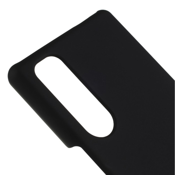 Gummibelagt hård plastcover til Sony Xperia 5 - Sort Black