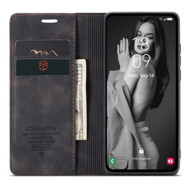 CASEME Retro Pung Taske til Samsung Galaxy A55 - Sort Black