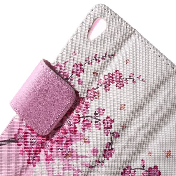 Sony Xperia Z5 Plum Blossom Lompakkokotelo Black