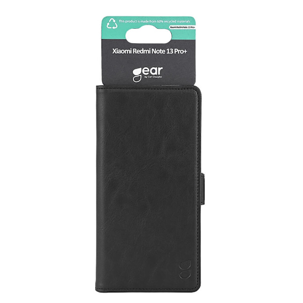 GEAR Wallet cover, sort til Xiaomi Redmi Note 13 Pro+ Black