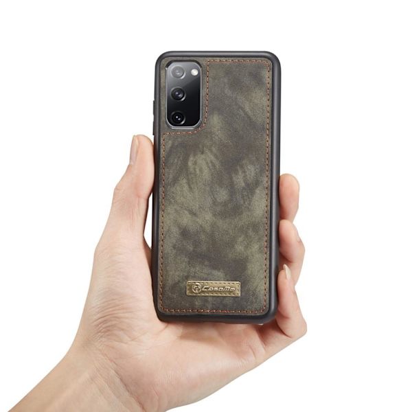 CASEME Samsung Galaxy S20 FE Retro Lær Lommebok - deksel Grey