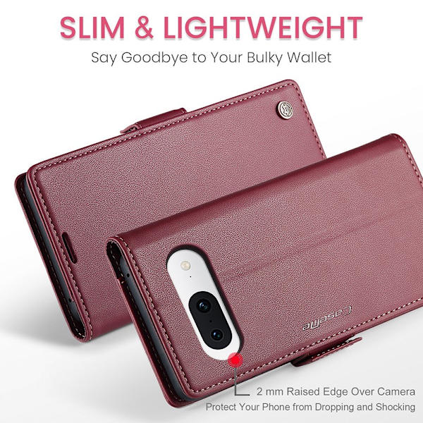 CASEME Retro Lompakkokotelo Pixel 8a Red