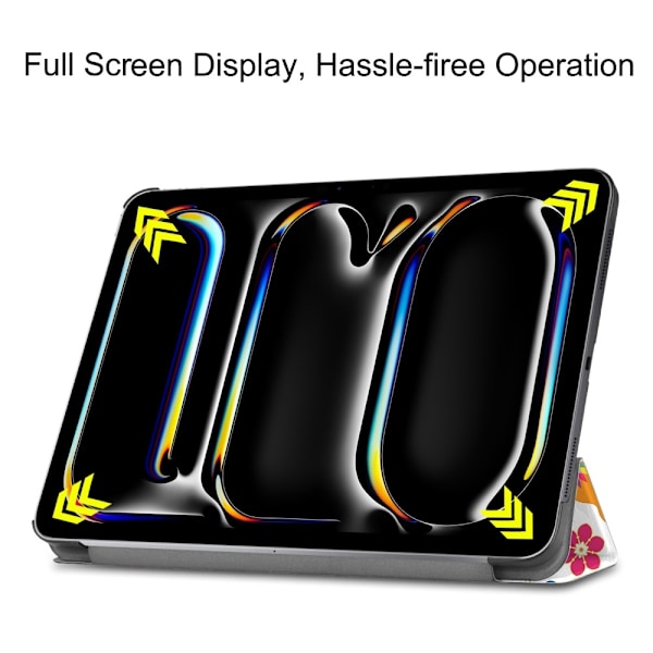 Til iPad Pro 11 (2024) Etui Tre-fold Stativ Tablet Cover - Butterflies Multicolor