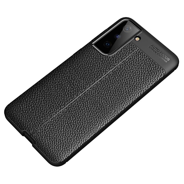 Samsung Galaxy S21+ (Plus) TPU-skal Litchi Grain - Svart Svart