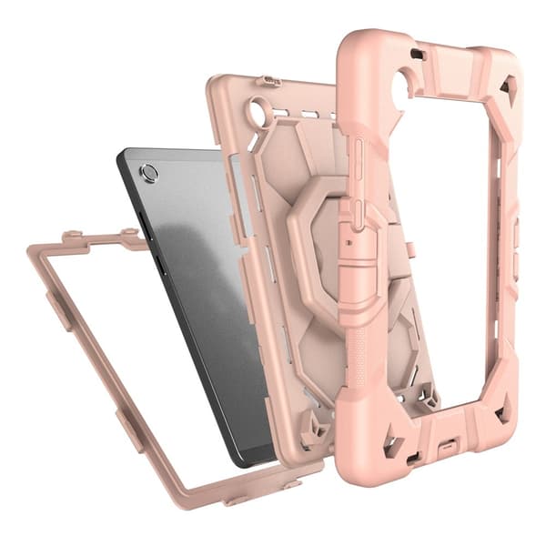 Till Samsung Galaxy Tab A11 Heavy Duty Armor skal Pink multifärg