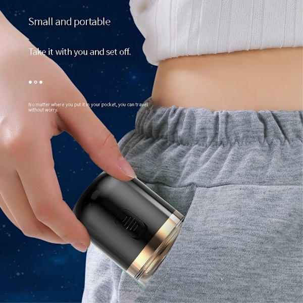 Mini Bærbar Elektrisk Barbermaskin 2 i 1 Nesebørste Trimmer Black
