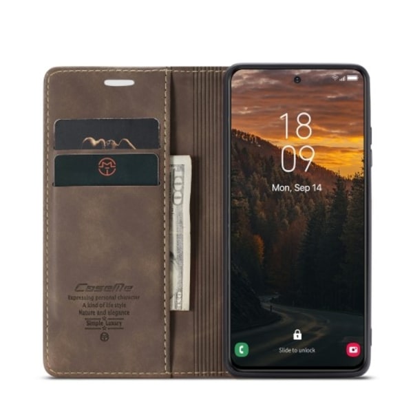 CASEME Retro Pung Taske til Samsung Galaxy S24 FE Brown