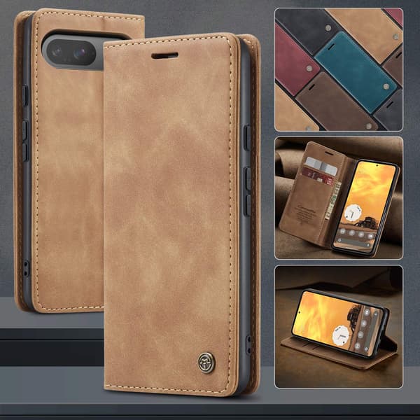 CASEME Til Google Pixel 10 Pro / Pixel 10 Etui Stativ Telefon Cover Brown