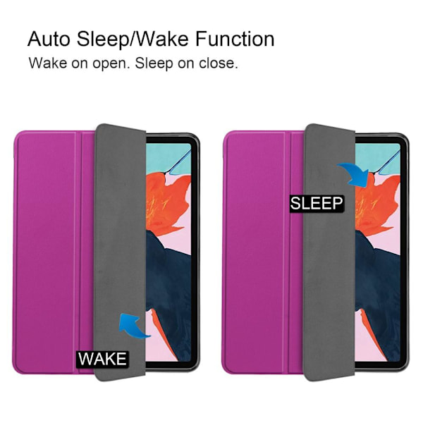 Apple iPad Air (2020) (2022) Kolminkertainen jalusta tablettikotelo - violetti Purple
