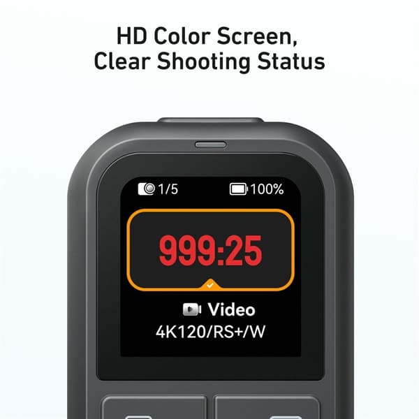 Fjärrkontroll För DJI Osmo 360 / Action 4 / 5 Pro / 6 Bluetooth Färgskärm Svart