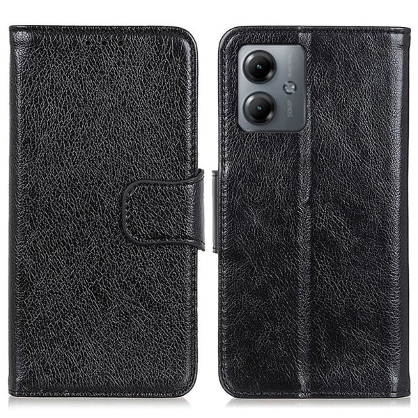 Motorola Moto G14 Plånboksfodral Textured Split - Svart Svart