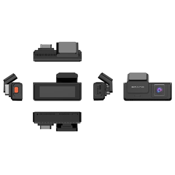 Dobbelt 4K Dash Cam-kamera HDR Nattsyn ADAS GPS Parkeringsovervåking DVR Black