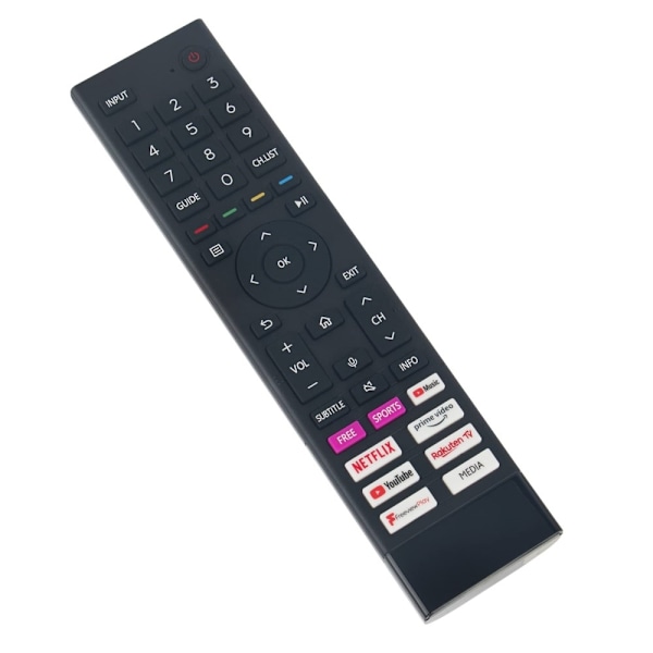 TV remote control Replacement for ERF3A80 For Hisense TV Black