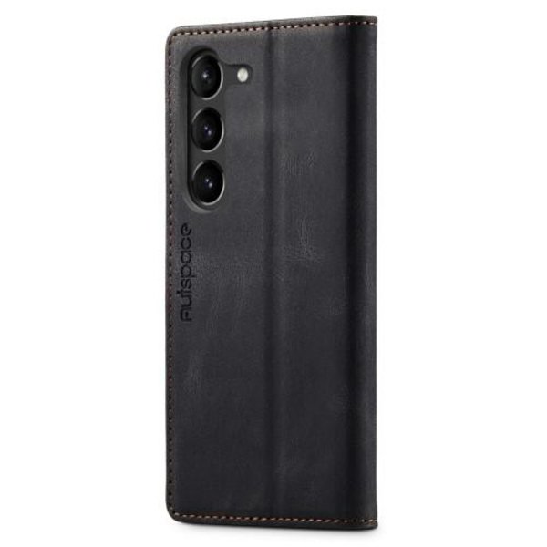 AUTSPACE A01 Retro lompakkokotelo Samsung Galaxy S23+ (Plus) - musta Black