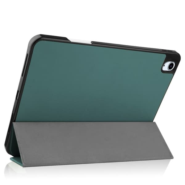 Til iPad Air 11 (2024) Etui Tre - fold Stativ Tablet Cover med Pen Holder Green