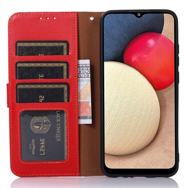 KHAZNEH Plånboksfodral till Xiaomi Redmi 12C - Röd/Svart Svart