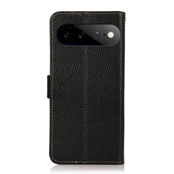 KHAZNEH Telefoncover i ægte læder med pung til Google Pixel 11 Pro XL Black