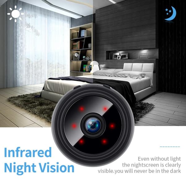 W9 Mini-WiFi-IP-valvontakamera HD 1080P Black
