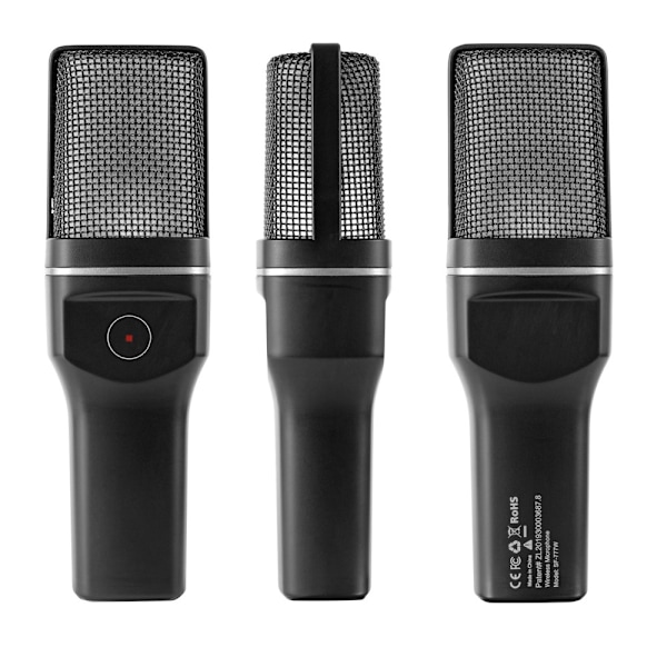 YANMAI Live Streaming Trådlös RGB-mikrofon gaming spel online Svart