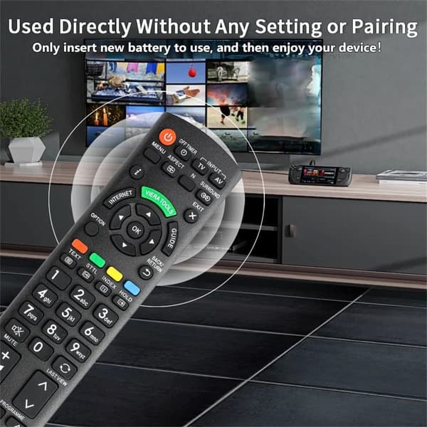 Fjärrkontroll Ersättning för N2QAYB000753 För Panasonic TV Svart