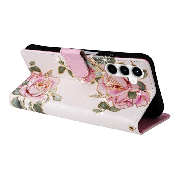 Till Samsung Galaxy A35 Plånboksfodral Blommor multifärg