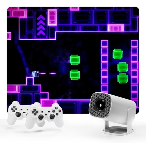 S40 Ultra Android Gaming Projektor LED 1024x600P 120 ANSI Lumen 30-100" Skärm Vit