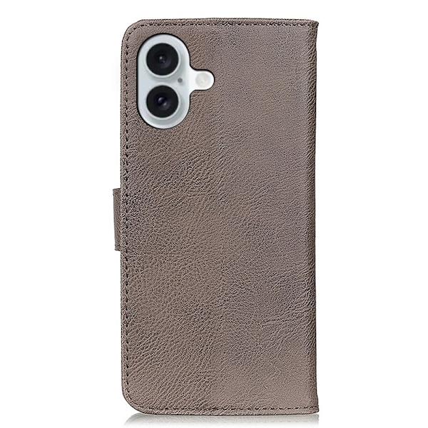 KHAZNEH för iPhone 16 Plus Plånboksfodral - Coffee Beige
