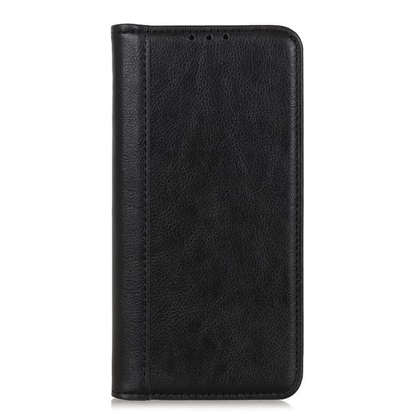 For Sony Xperia 1 VII Stand Case Split Litchi Texture Wallet Phone Cover Black