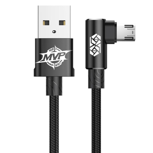 BASEUS MVP Kyynärpää 1.5A Micro-USB Data Sync -latauskaapeli 2m Black