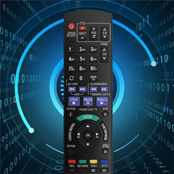 Fjärrkontroll Ersättning för N2QAYB001059 För Panasonic Blu-Ray DVD Spelare Svart