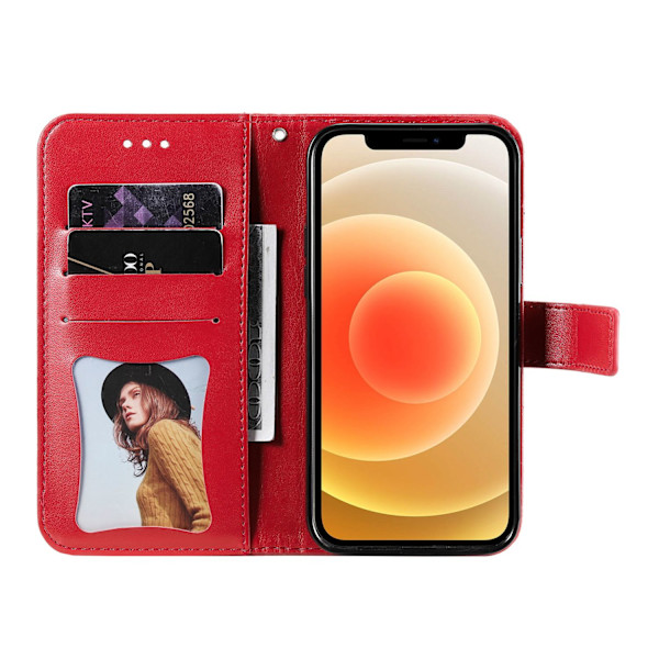 För Xiaomi Redmi 15C Stativfodral Mandala Plånboksfodral Röd