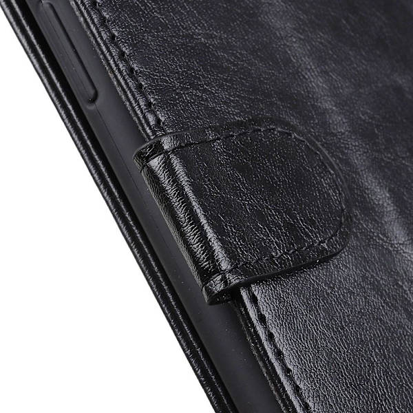 Crazy Horse Pung Standetui til Samsung Galaxy A21s - Sort Black
