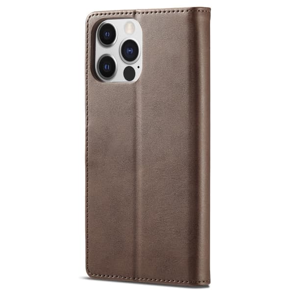 LC.IMEEKE Lompakkotelinekotelo iPhone 15 Pro Dark brown