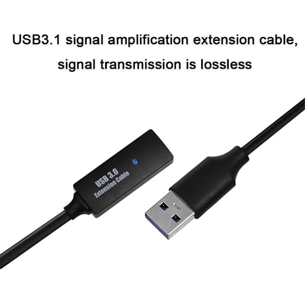 VR Oculus Quest 8m USB 3.0-kabel USB C til A Høyhastighets Dataoverføring Black