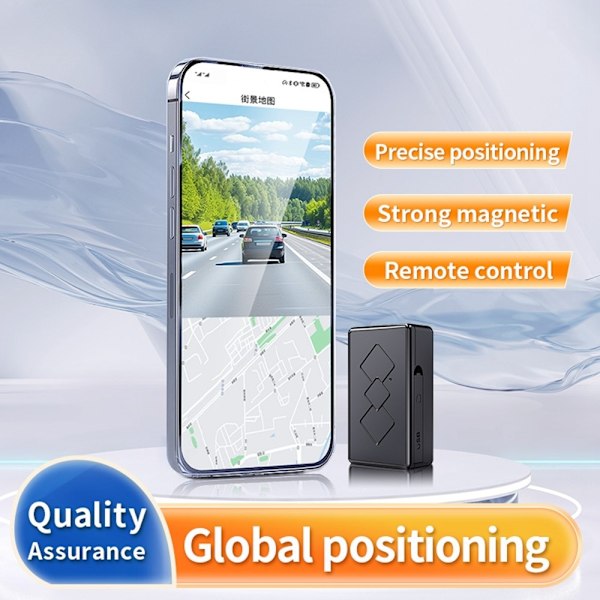 Global GPS Tracker Anti Lost 3D Street View Locator med intelligenta varningar Svart