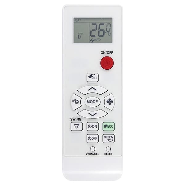 Sharp-ilmastointilaitteen CRMC-A937JBEZ-kaukosäätimen vaihto White