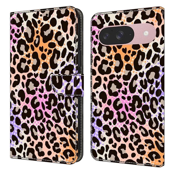 Til Google Pixel 10 Pro / 10 / 9 Pro / 9 Plånboksfodral Mønstertrykt PU-læder Flip Stativ Mobilcover Multicolor
