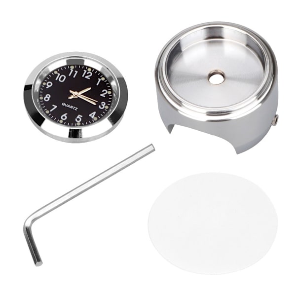 Analog klokke for motorsykkel, moped og sykkel Silver
