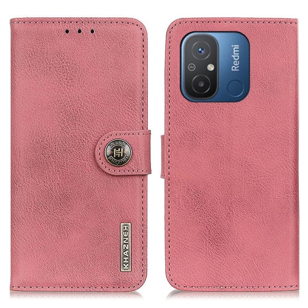 KHAZNEH For Xiaomi Redmi 12C Wallet Stand Case - Pink Pink