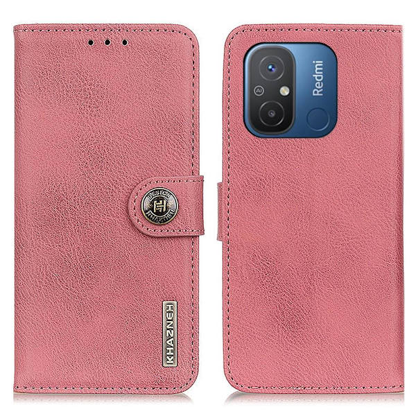 KHAZNEH Xiaomi Redmi 12C Lompakkotelolle - Vaaleanpunainen Pink