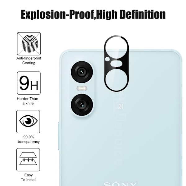 Til Sony Xperia 10 VI Kameralinse Film Hærdet Glas Ultra Klar Linsebeskytter Transparent
