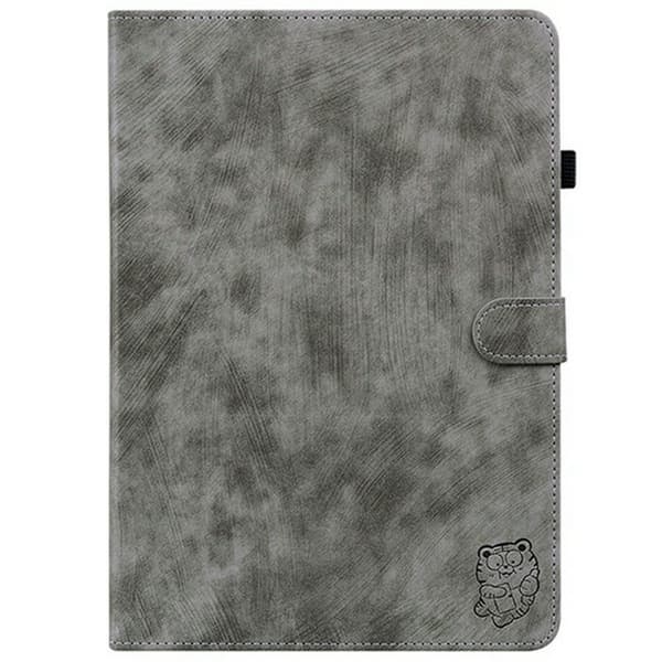 Til Legion Tab Gen 3 Deksel Tigertrykk Ripebeskyttelse med Stativ - Grå Grey