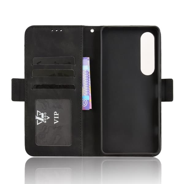 Wallet case Case Cover for Sony Xperia 1 VII Black