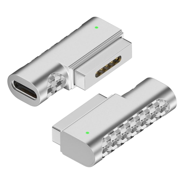Kompatibel med MagSafe 2 till USB-C för MacBook Converter Silver