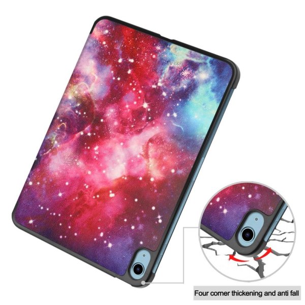 Tri-fold Stativveske for iPad 10.9 (2022)  Tablettdeksel - Rom Multicolor