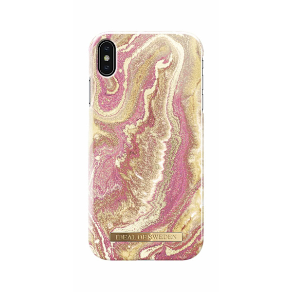 iDeal Of Sweden iPhone XS Max Case - Golden Blush Marble Pink