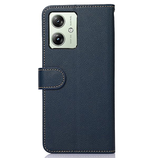 Motorola Moto G54 5G KHAZNEH Plånboksfodral - Blå/Brun Blå